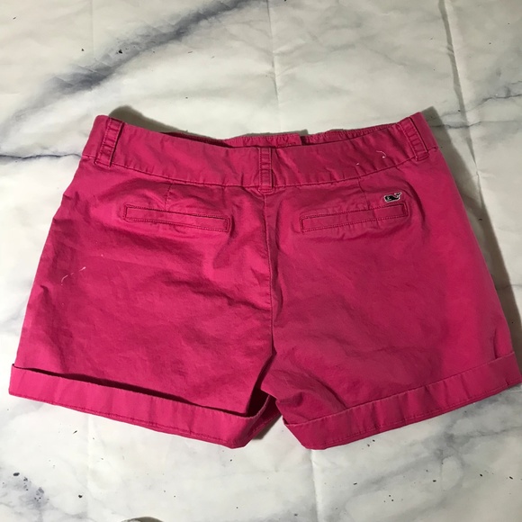 Vineyard Vines Raspberry Pink Dayboat Shorts 5" - Picture 7 of 8
